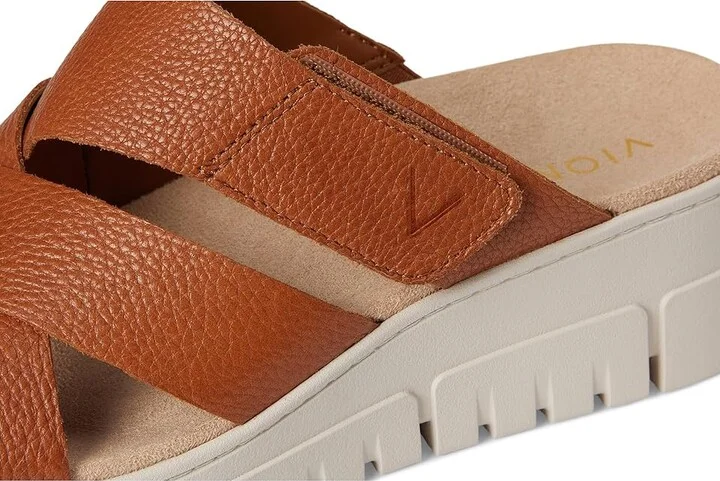 VIONIC Uptown Sunset Women's Wedge Shoes Brown Leather : 6 W - Image 7
