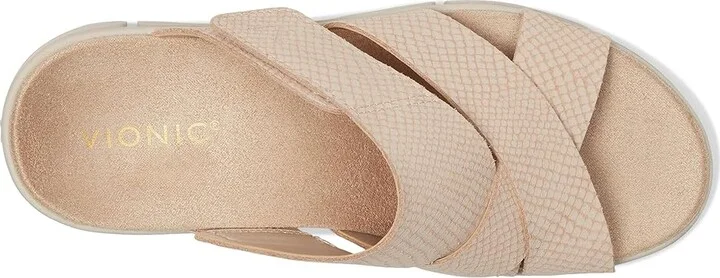 VIONIC Uptown Sunset Women's Wedge Shoes Cameo Rose Nubuck : 11 M, Leather - Image 2