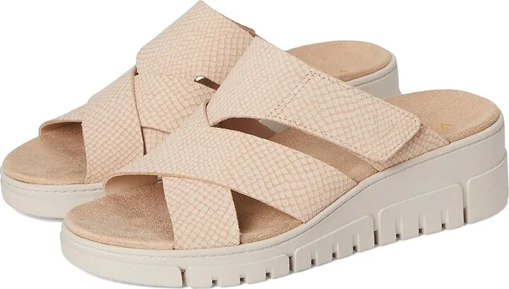 VIONIC Uptown Sunset Women's Wedge Shoes Cameo Rose Nubuck : 11 M, Leather