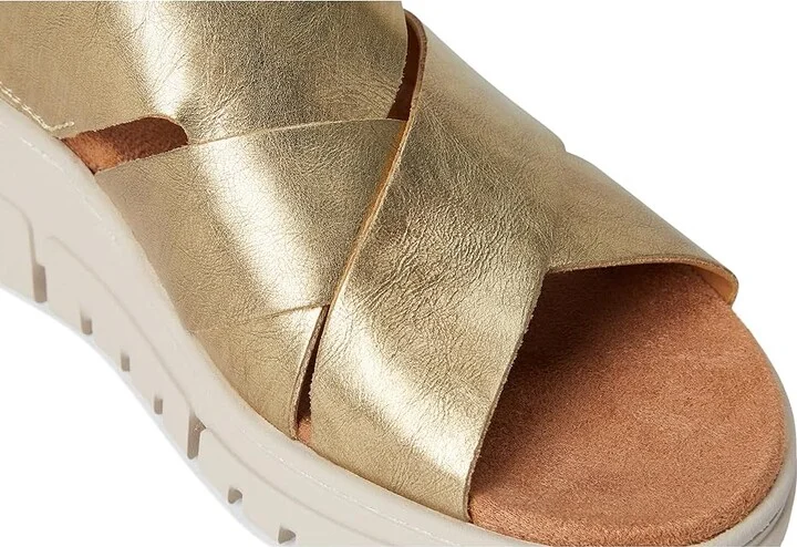 VIONIC Uptown Sunset Women's Wedge Shoes Gold Leather : 5 W - Image 7