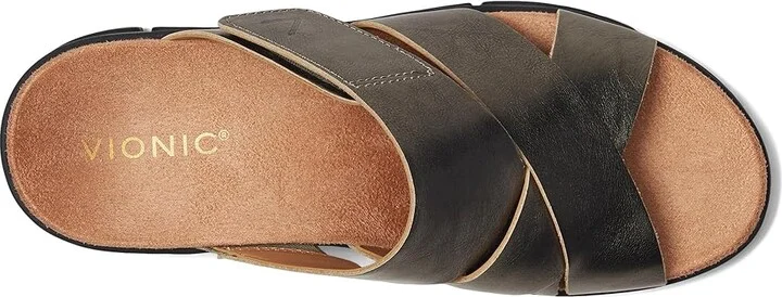 VIONIC Uptown Sunset Women's Wedge Shoes Gunmetal Leather : 9.5 M - Image 2