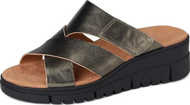 VIONIC Uptown Sunset Women's Wedge Shoes Gunmetal Leather : 9.5 M - Image 5