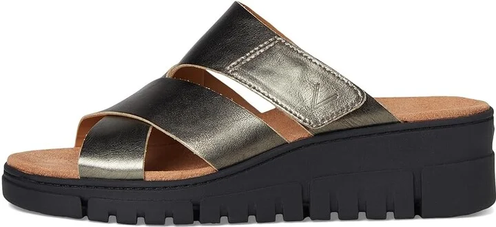 VIONIC Uptown Sunset Women's Wedge Shoes Gunmetal Leather : 9.5 M - Image 6