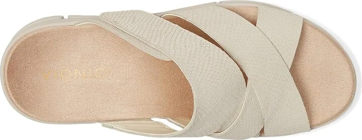VIONIC Uptown Sunset Women's Wedge Shoes Ivory Nubuck : 11 M, Leather - Image 2