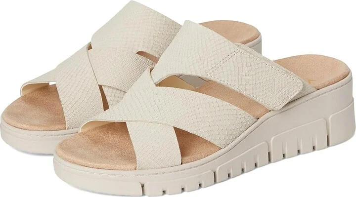 VIONIC Uptown Sunset Women's Wedge Shoes Ivory Nubuck : 11 M, Leather
