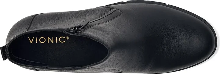 VIONIC Uptown Sur Booties Women's Boots Black Leather : 5 W - Image 2