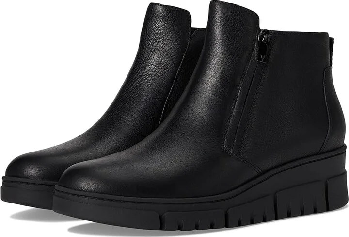 VIONIC Uptown Sur Booties Women's Boots Black Leather : 5 W