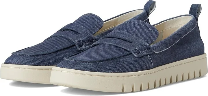 VIONIC Uptown Women's Shoes Dark Denim Suede : 8 M, Leather