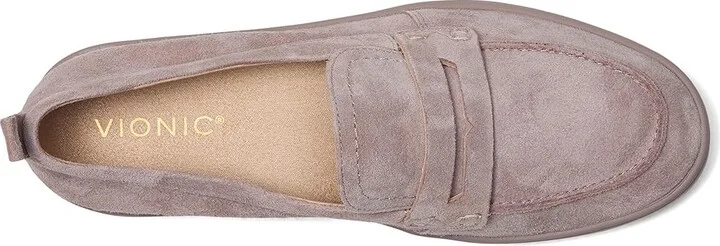 VIONIC Uptown Women's Shoes Magnolia Dusk Grey Waxed Suede : 7 W, Leather - Image 2