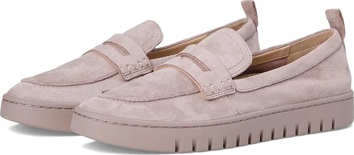 VIONIC Uptown Women's Shoes Magnolia Dusk Grey Waxed Suede : 7 W, Leather