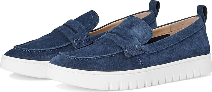 Navy,white Suede