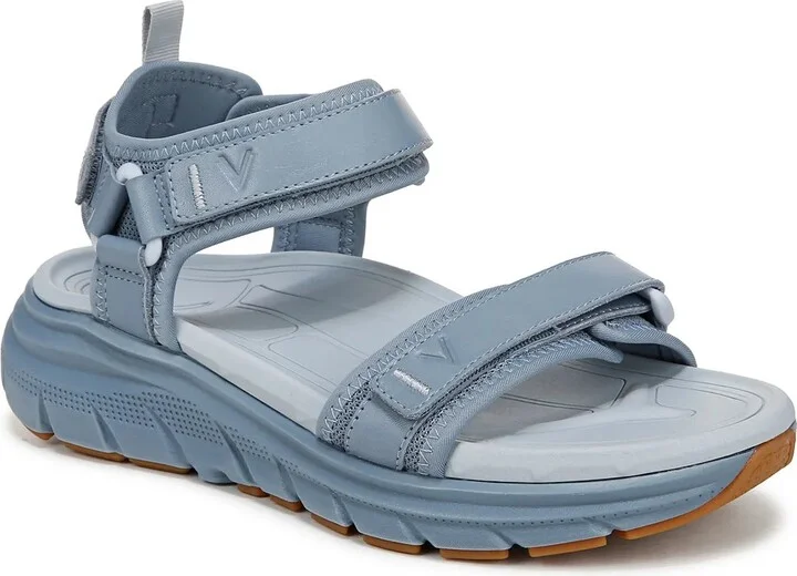 Light Blue Leather & Fabric