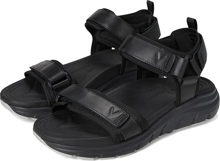 VIONIC Walk Max Wanderer Walking Sandals Men's Sandals Black Nappa : 9 M, Leather/Rubber