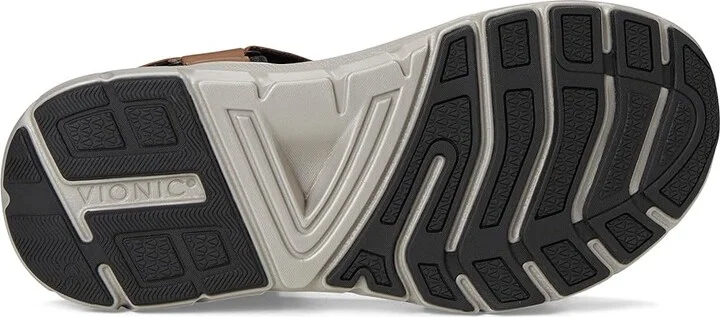 VIONIC Walk Max Wanderer Walking Sandals Men's Sandals Hazelnut Leather/Mesh : 11 W, Leather/Rubber - Image 3