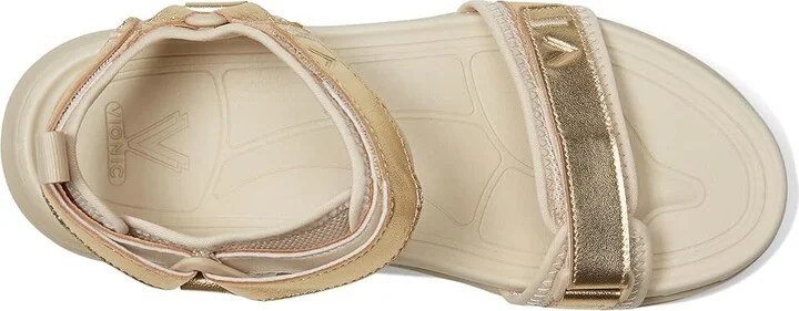 VIONIC Walk Max Wanderer Women's Wedge Shoes Gold Leather : 7 W, Leather/Rubber - Image 2