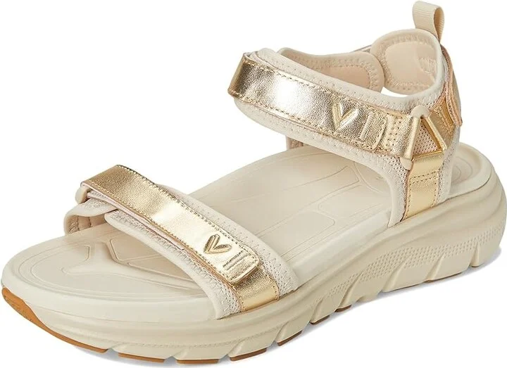 VIONIC Walk Max Wanderer Women's Wedge Shoes Gold Leather : 7 W, Leather/Rubber - Image 5
