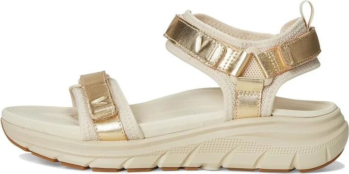VIONIC Walk Max Wanderer Women's Wedge Shoes Gold Leather : 7 W, Leather/Rubber - Image 6