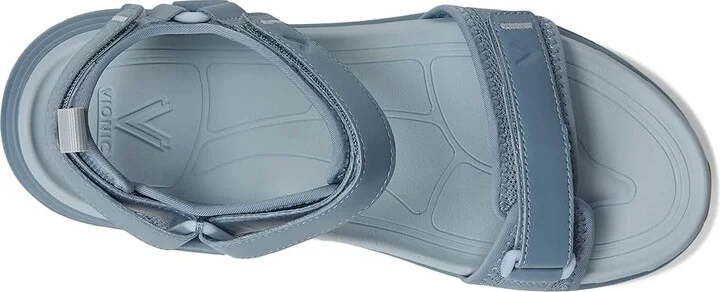 VIONIC Walk Max Wanderer Women's Wedge Shoes Vintage Blue Haze Leather & Mesh : 8.5 W, Leather/Rubber - Image 2