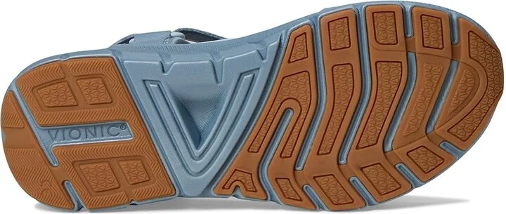 VIONIC Walk Max Wanderer Women's Wedge Shoes Vintage Blue Haze Leather & Mesh : 8.5 W, Leather/Rubber - Image 3