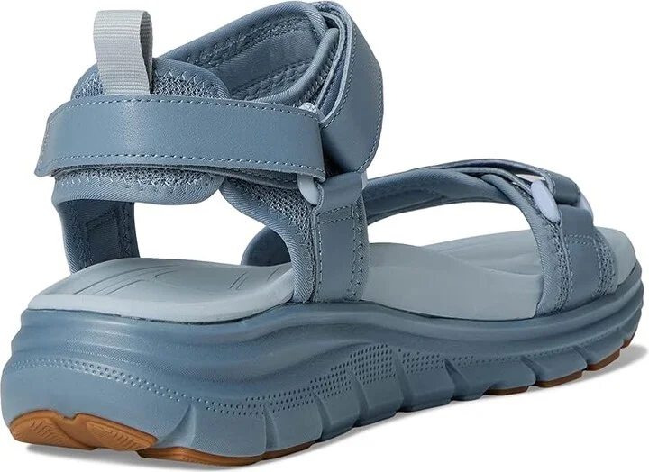 VIONIC Walk Max Wanderer Women's Wedge Shoes Vintage Blue Haze Leather & Mesh : 8.5 W, Leather/Rubber - Image 4