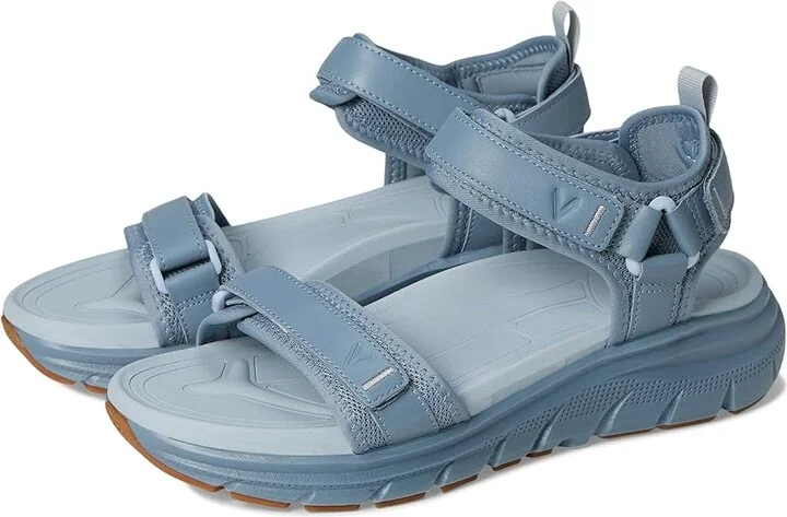 VIONIC Walk Max Wanderer Women's Wedge Shoes Vintage Blue Haze Leather & Mesh : 8.5 W, Leather/Rubber