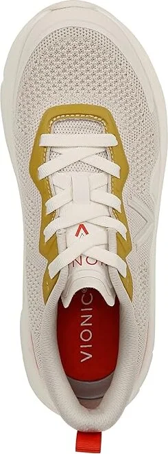 VIONIC Walk Max Women's Shoes Cream/Tangerine Tango White PU : 10 W - Image 2