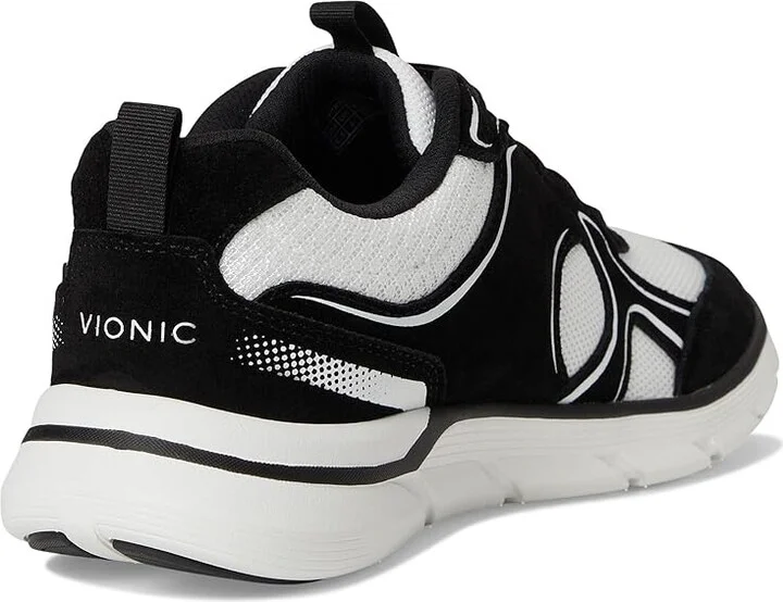 VIONIC Walk Parkside Women's Walking Shoes White Black : 7.5 M, Suede - Image 4