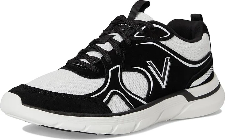 VIONIC Walk Parkside Women's Walking Shoes White Black : 7.5 M, Suede - Image 5