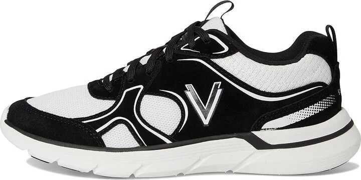VIONIC Walk Parkside Women's Walking Shoes White Black : 7.5 M, Suede - Image 6