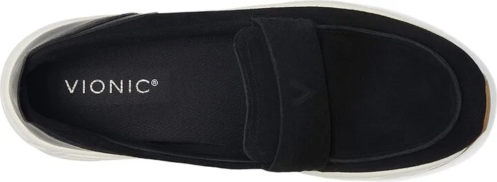 VIONIC Walk Roam Loafer Women's Flat Shoes Black : 8 M, Suede - Image 2