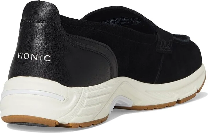 VIONIC Walk Roam Loafer Women's Flat Shoes Black : 8 M, Suede - Image 4