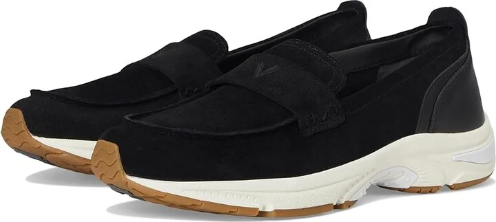 VIONIC Walk Roam Loafer Women's Flat Shoes Black : 8 M, Suede