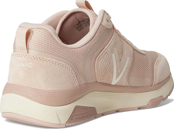 VIONIC Walk Strider 001 Women's Shoes Cameo Rose Suede/Mesh : 6.5 W, Leather - Image 4