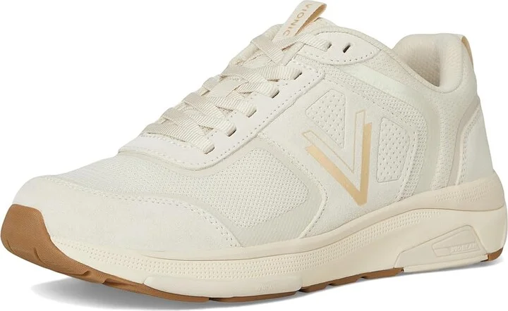 VIONIC Walk Strider 001 Women's Shoes Cream/Gold Suede/Mesh : 9.5 M, Leather - Image 5