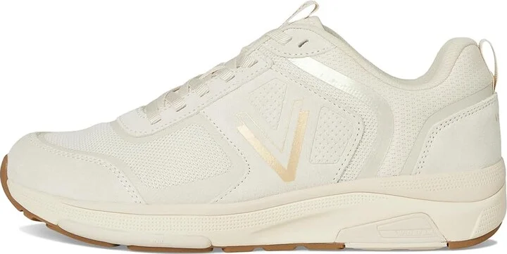 VIONIC Walk Strider 001 Women's Shoes Cream/Gold Suede/Mesh : 9.5 M, Leather - Image 6