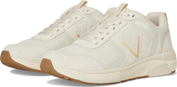 VIONIC Walk Strider 001 Women's Shoes Cream/Gold Suede/Mesh : 9.5 M, Leather