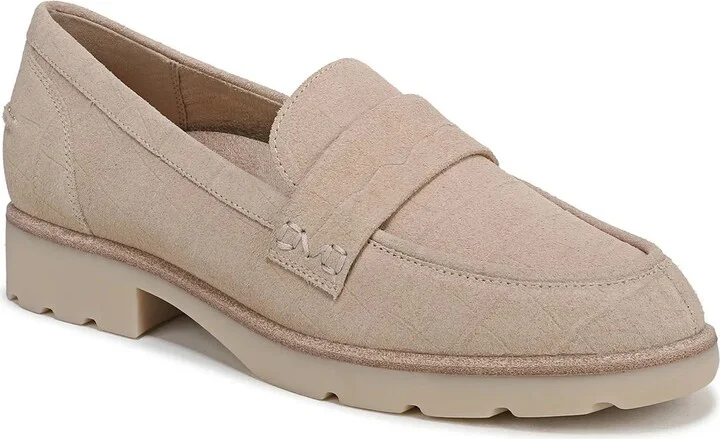 Beige Croc Print Suede