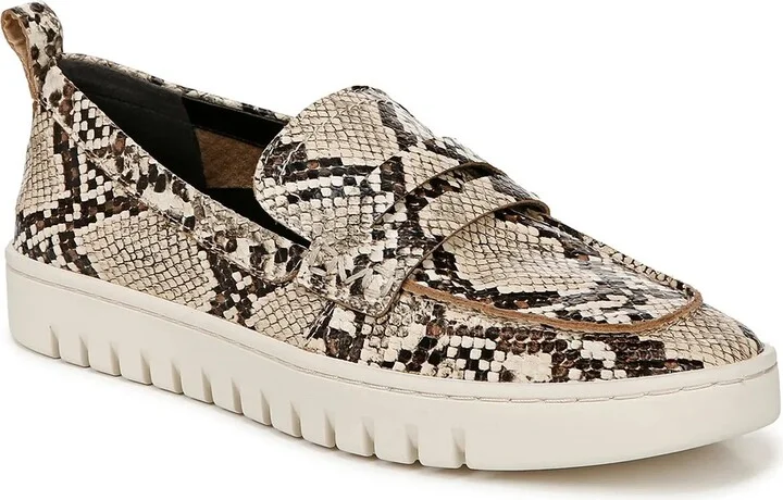 Ivory Snake Print Leather