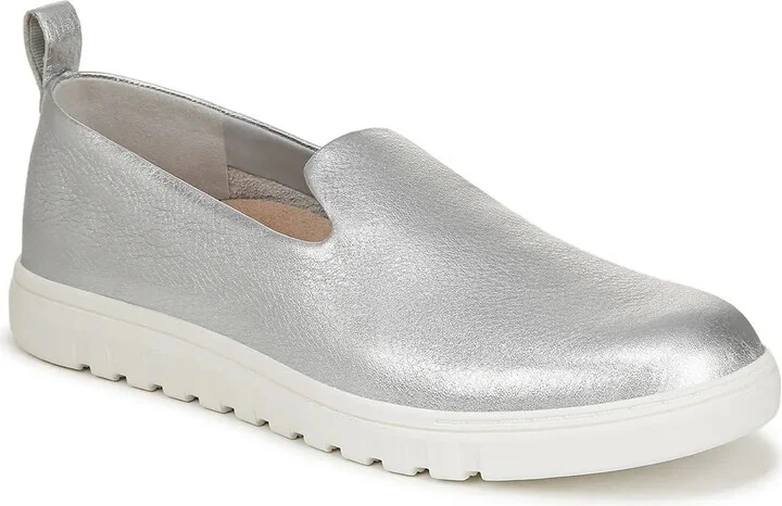 Silver Metallic Leather