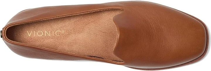 VIONIC Willa 2.0 Loafer/Moc Shoes Women's Flat Shoes Tan Tumbled Leather : 5 M, Synthetic - Image 2