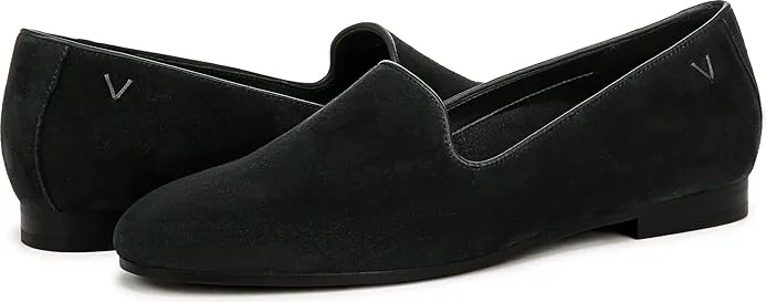 VIONIC Willa Ii Slip-ons Women's Flat Shoes Scarab Green Waxed Suede : 6.5 W