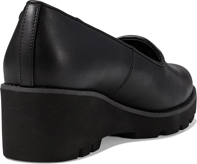 VIONIC Willa Wedge Women's Shoes Black Leather : 10 M - Image 4