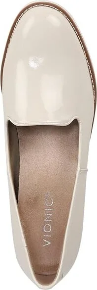 VIONIC Willa Wedge Women's Shoes Cream Patent : 9 M, Leather - Image 2
