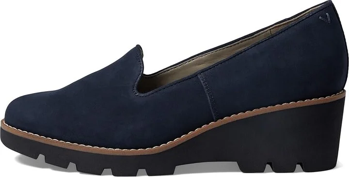 VIONIC Willa Wedge Women's Shoes Navy Suede : 10 M - Image 5