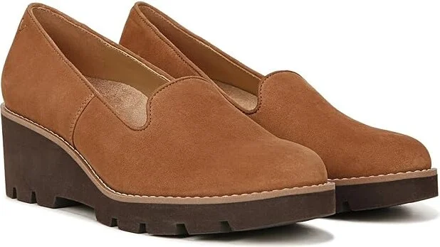 VIONIC Willa Wedge Women's Shoes Toffee Suede : 10 M