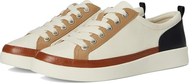 VIONIC Winny Women's Shoes Ivory/Black Leather : 7 M, Synthetic/Leather