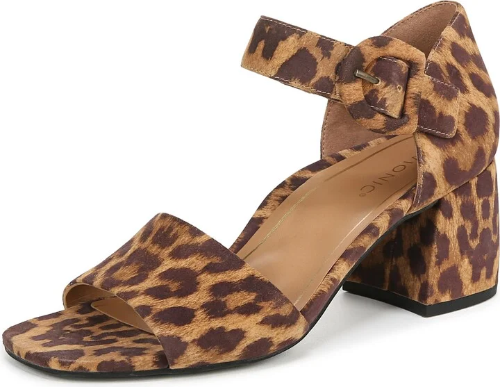 Tan Leopard Suede