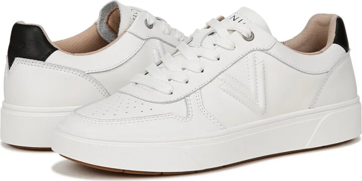Vionic Womens Kimmie Court Sneakers - Black silver leather - Image 4