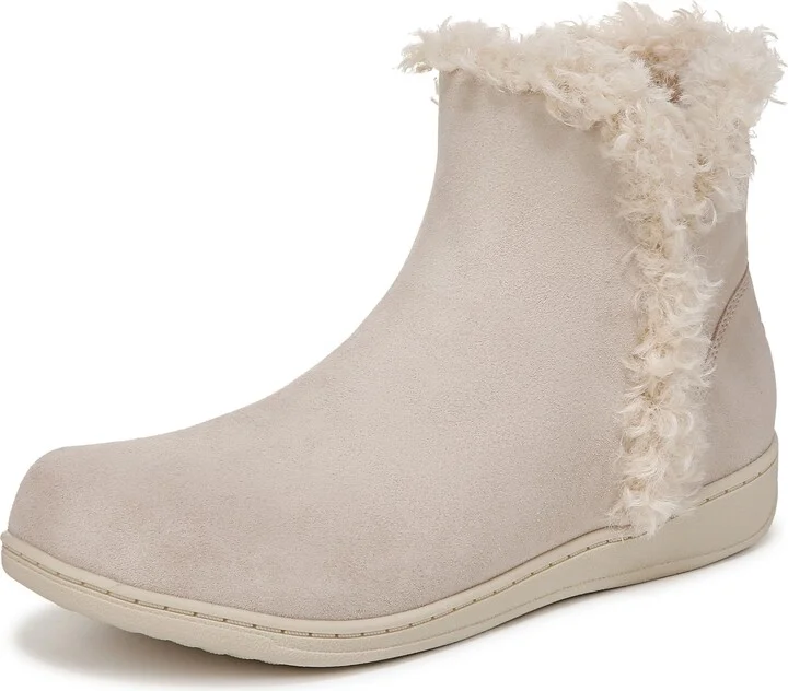 VIONIC Womens Unwind Bootie Booties Oatmeal Suede 10 Medium