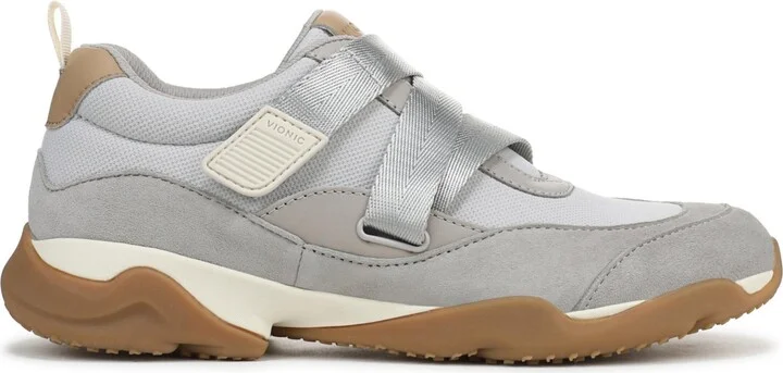 Vionic Womens Walk Slim Gia Walking Shoes - Vapor grey suede/leather - Image 3